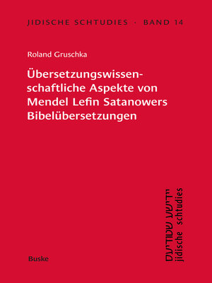 cover image of Übersetzungswissenschaftliche Aspekte von Mendel Lefin Satanowers Bibelübersetzungen